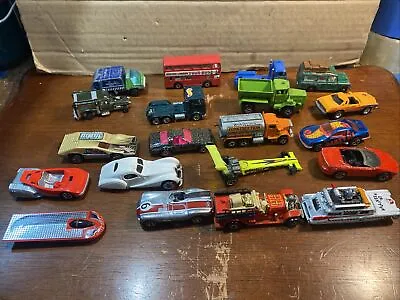 Vintage Lot (17) Hotwheels Miniture Cars &!Trucks • $40