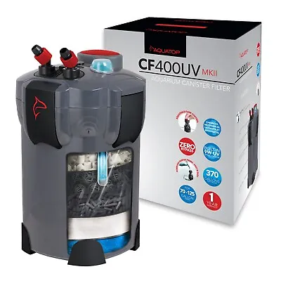 AQUATOP Canister 370 GPH Filter 4-Stage W/ Vortex Prime & 9W UV CF-400UVMKII • $128.99