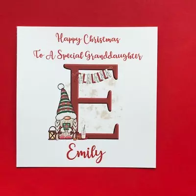 Christmas Card Personalised A-Z  Daughter Great Granddaughter Niece Goddaughter • £2.95