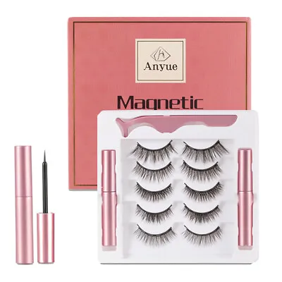 Magnetic Eyelashes Magnetic Eyeliner And Lashes Kit Reusable Waterproof Eyeliner • £3.99