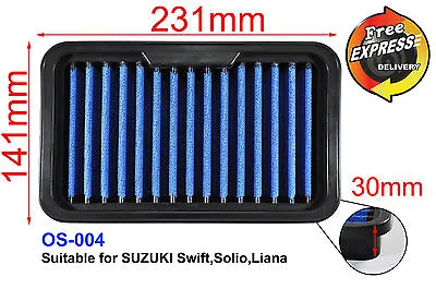 $59.90 • Buy High-Flow Drop-In Simota Washable Air Filter For SUZUKI Swift Liana OS-004