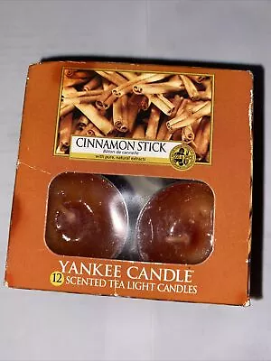 Yankee Candle Tealights Cinnamon Stick 12 Tea-lights In One Box • £10