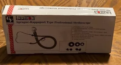 SPRAGUE RAPPAPORT STETHOSCOPE! W/Accessories For Nurses & Drs Black--NEW In Box • $5