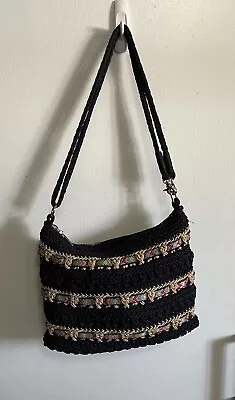 The Sak Crocheted Convertible Shoulder/crossbody Handbag Euc Free Shipping! • $29.99