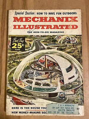 Mechanix Illustrated June 1957 How To Do Magazine Sci Fi Space Future Atomic • $9.95