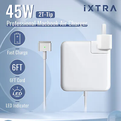 【Upgraded】45W Charger T-type Adapter For MacBook Air 11 13 A1436 A1465 A1466 Pro • $21.32