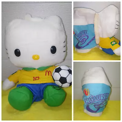 Hello Kitty Reversible Plush McDonald's FIFA 2002 Brazil McFlurry Pre-owned VG • $28.93