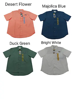 Eddie Bauer Short Sleeve Tech Woven Fishing Vented Shirt Mens M L XL XXL $70 • $12.56