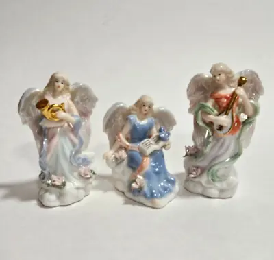 Set Of 3 1998 Cosmos ANGELIC HARMONY Porcelain Angels Vintage • $24.99