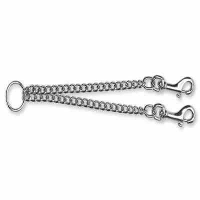 Ancol Dog Puppy Chain Coupler Lead Extension Twin Walk 2 Dogs Double Pet Leash • £9.81