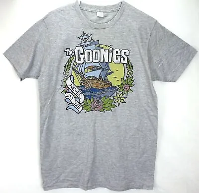 The Goonies Never Say Die Pirate Ship T Shirt Movie Atheletic Gray Mens Size M • $7.99