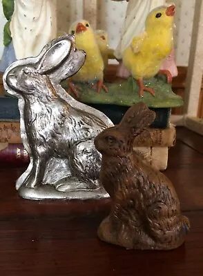 Primitive Chocolate Bunny Rabbit Resin Mold Figurine ~ Mini 3  • $9.59