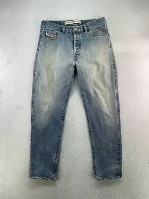 Diesel Industry Mens Size 34x30 Medium Wash Tapered Leg Denim Blue Jeans • $26.95