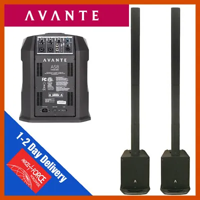 2 X Avante AS8 Column Loudspeaker 800W DJ Disco Sound System PA Inc Column Bag • £1039