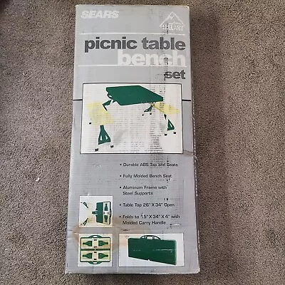 Vintage Sears Sir Edmond Hillary Portable Picnic Table Bench Set New In Box  • $130