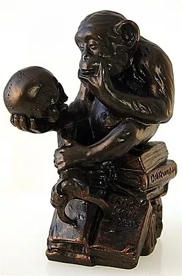 Philosophizing Monkey W Skull Statue Sculpture 1892-93 Rheinhold Bronze Finish • $64.80