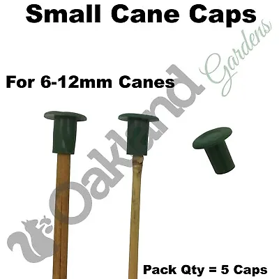 Small Garden Cane Caps Rubber Protector Topper Eye Protection Bamboo Qty = 5 • £2.95