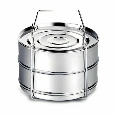 $22.99 • Buy Stackable Stainless Steel Steamer Cooker Insert Pans For Instant Pot 5/6/8 Qt 