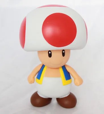 Super Mario Brothers Bros Toad 4  Action Figure Kids Cake Decoration USA SELLER • $10.99