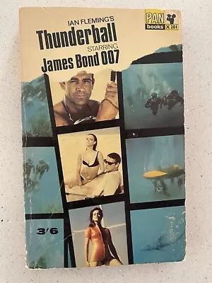 Vintage THUNDERBALL 1965 Pan Paperback IAN FLEMING James Bond 007 • $3.74