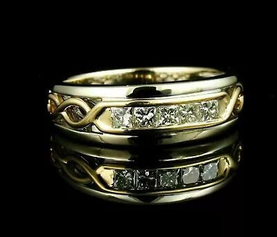 2CT Lab-Created Diamond 14K Yellow Gold Over Wedding Engagement Men's Band Ring • $119.84