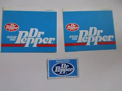 Vintage Lot 3 Soda Machine Plastic Inserts Sticker Sugar Free DR. PEPPER • $11.99