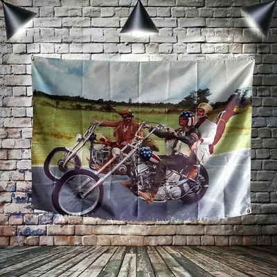 Easy Rider Vintage Decorative Banner Flag Motorcyclist Movie Poster Tapestry • $27.20