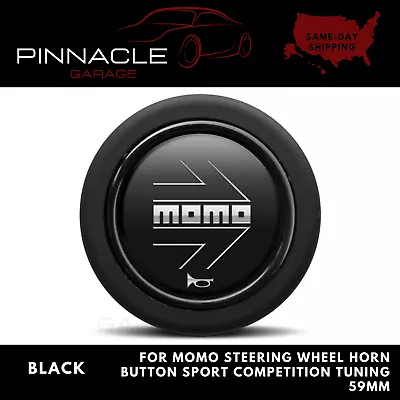 New MOMO Steering Wheel Horn Button Black / Silver Sport Competition Tuning 59mm • $21.99