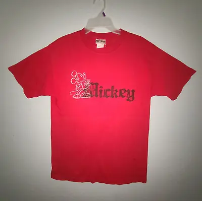 $19.99 • Buy VTG Walt Disney World Red Mickey Mouse Shirt Size M