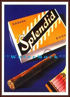 289612 Splendid Cigar Habana 1930 Swiss Tobacco PRINT POSTER • $49.95