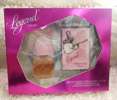 ELVIS Vintage Legend For Her Eau De Toilette Natural Spray/Cassette Gift Set NOS • $75