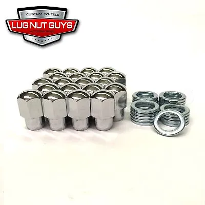 20 Lug Nuts 7/16-20 Chrome Mag Wheel Nut .55  Shank & Stainless Steel Washers • $30.97