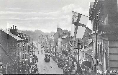 UXBRIDGE  Hill Street Middlesex  Old Postcard • £2.50