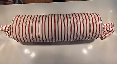 £14.80 • Buy Ikea Bolster Cushion With Red And White Striped Cover Used