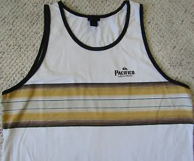 LA CERVEZA PACIFICO QUICKSILVER White Sleeveless T-shirt Men M NWOT • $17.50