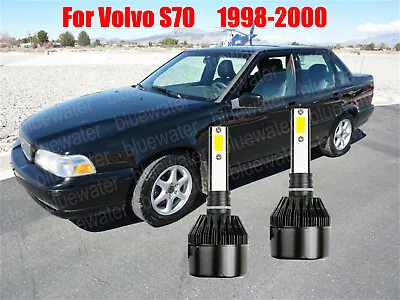 LED For Volvo S70 1998-2000 Headlight Kit H7 6000K White CREE Bulbs Low Beam • $24.96