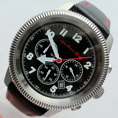 $307.12 • Buy Alfa Romeo Classic Rally Racing Aviator Pilot Car Accessory Chronograph Watch