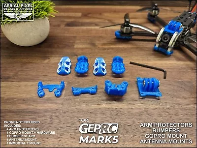 GEPRC Mark5 TPU Set - Arm Protectors GoPro Mount Bumper Guard Antenna Mount • $32