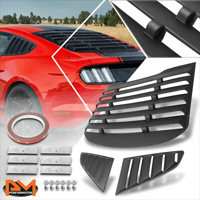 For 15-18 Ford Mustang Coupe Lift-Off Rear+Quarter Side Window Louvers W/3M Tape • $167.89