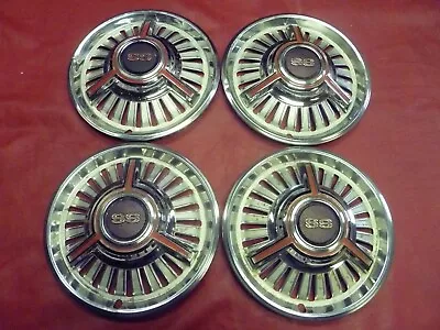 Vintage 1965 Chevy L79 Chevelle Nova Ss Spinner Hubcaps Wheel Covers • $100