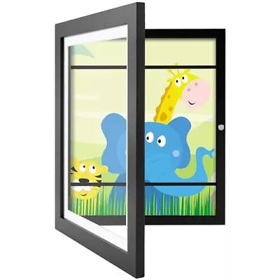 Kids Art Frame Displays 8.5X11 Or A4 Artwork With Mat Solid Wood Tempered Glass • $19.99