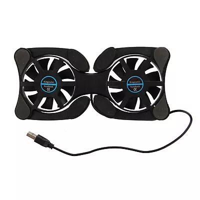 Laptop Cooling Pad Collapsible Laptop Cooler With 2 Fans Mini Computer  • $9.68