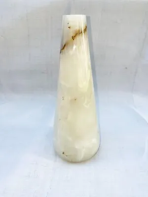 NEW OLD STOCK 10 H LIGHT GREEN CONE SHAPE Onyx Marble Lamp BREAK COLUMN PART • $28