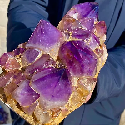 4.89LB Natural Amethyst Rough Stone Uruguay Amethyst Cluster Block Amethyst Hole • $28.99