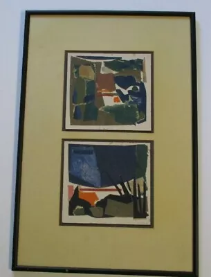 Owen Signed Abstract Collage  Mid Century Modernist Expressionist 1960 Vintage • $500