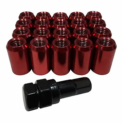 20 X Extreme 12x1.5 Internal Hex Tuner Wheel Nut Red Fit Holden Honda Mitsu Ford • $44.95