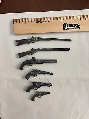 6 Miniature Lead/pewter Metal Toy Guns • $10