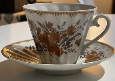 Vintage Lomonosov Porcelain Tea Cup And Saucer • £20