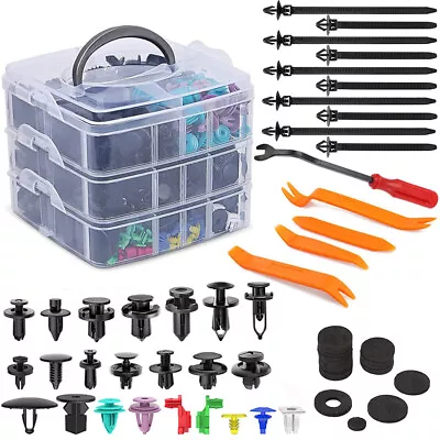 725pcs Car Trim Clips Door Panel Push Retainers Bumper Fasteners Removal Tools • $26.99