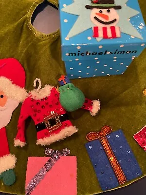 Rare MICHAEL SIMON Christmas Santa's Bag's Sweater Ornament With Box • $60
